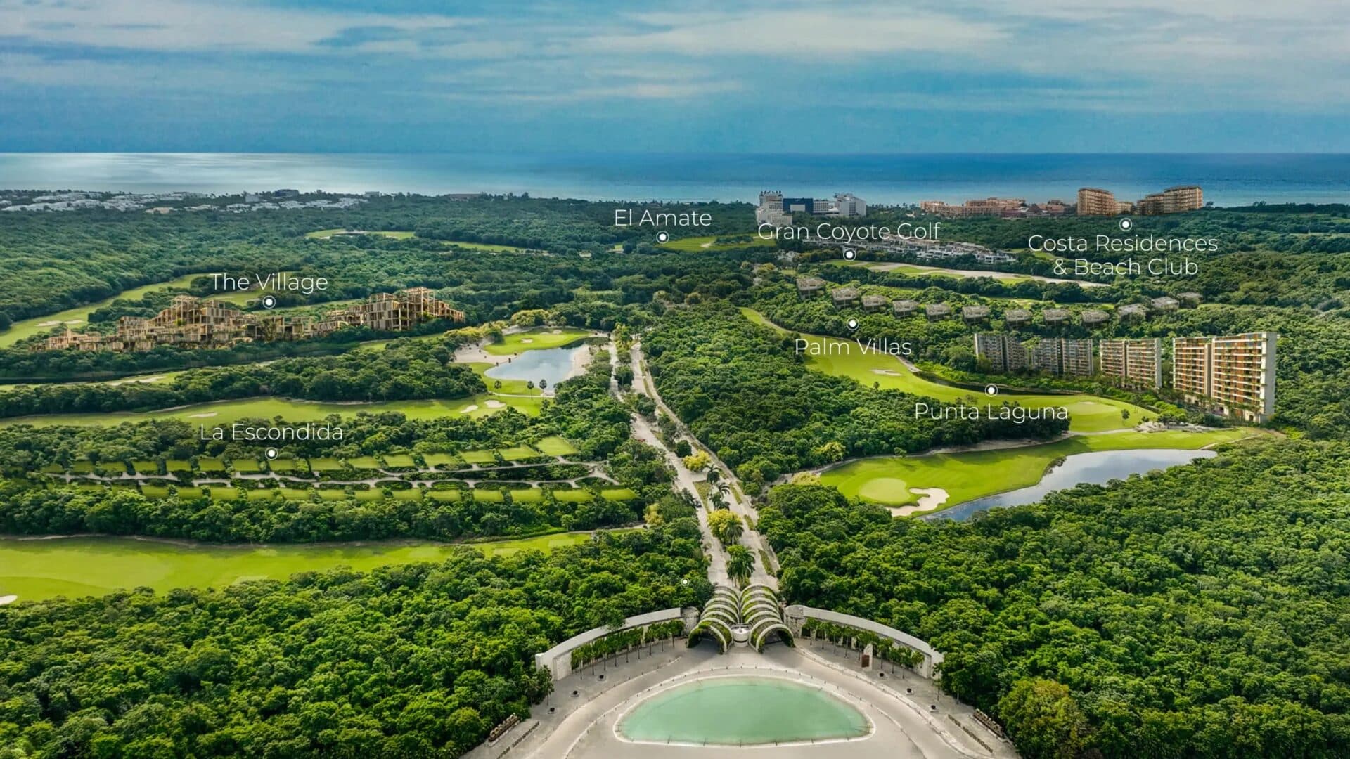 Vista aérea del masterplan de Corasol